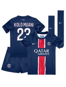 Detské Futbalové oblečenie Paris Saint-Germain Randal Kolo Muani #23 2024-25 Krátky Rukáv - Domáci (+ trenírky)